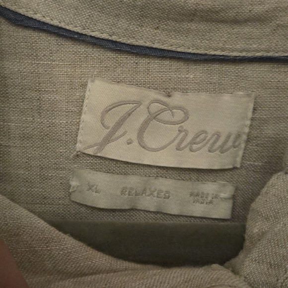 TWO XL J. Crew Linen Button-down tops - Picture 4 of 6